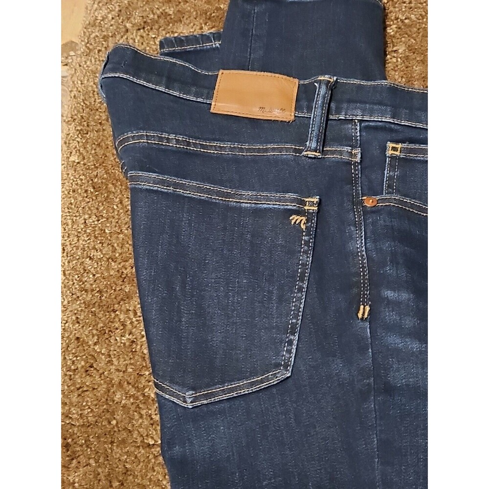 New $135 31 34X29 MADEWELL Mid-Rise Skinny Jeans Dark Blue Super Stretch Denim